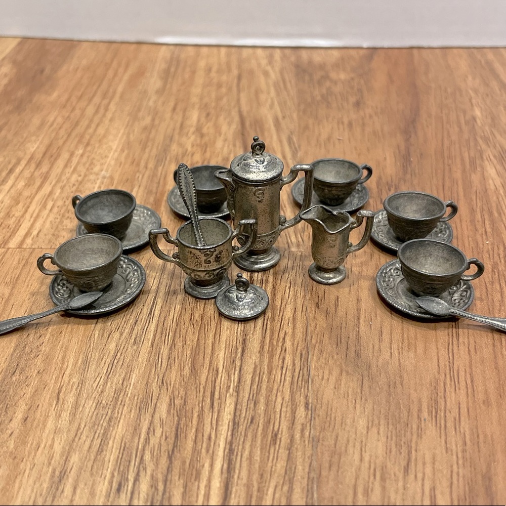 Antique miniature Doll house tea set